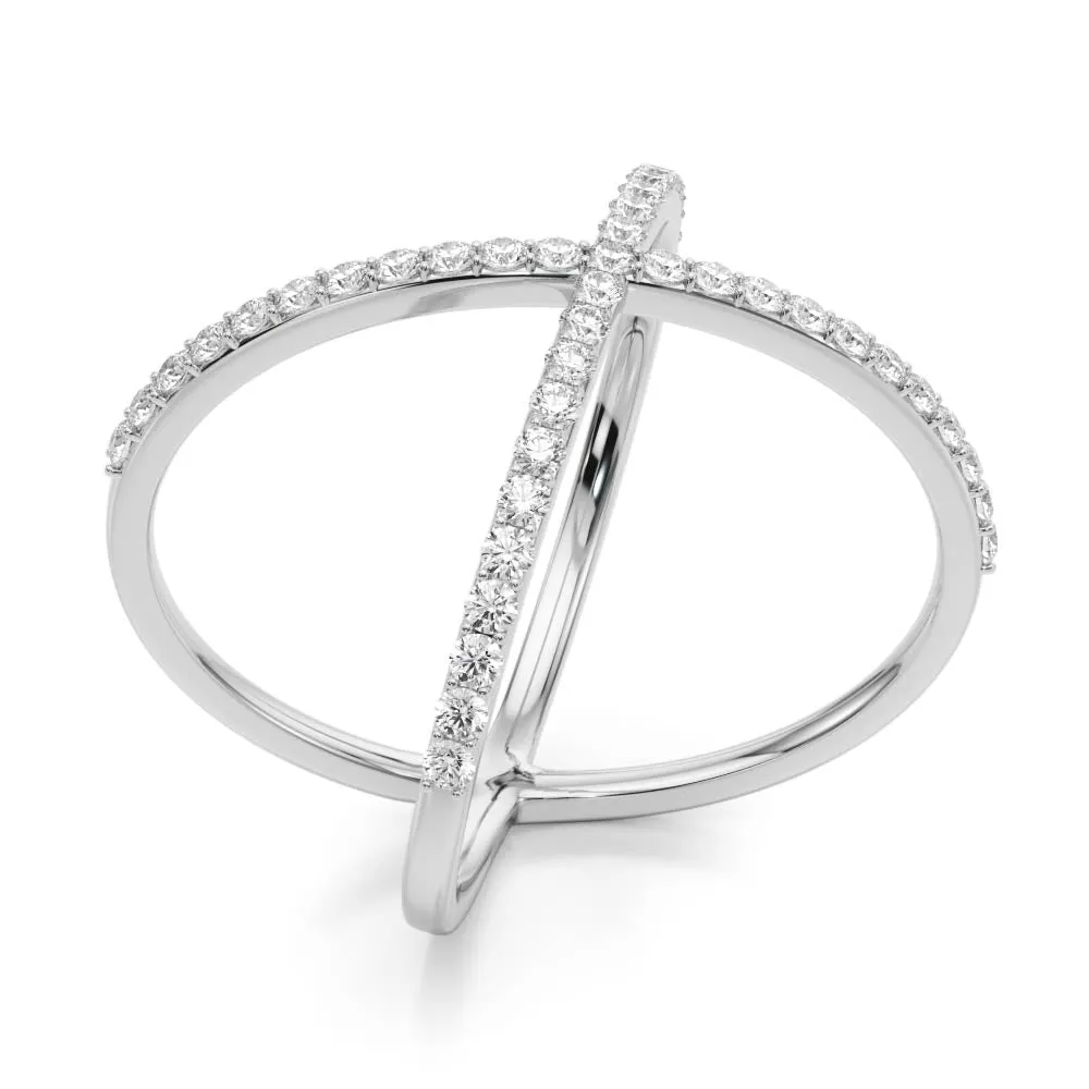 14K Open Concept Diamond Ring