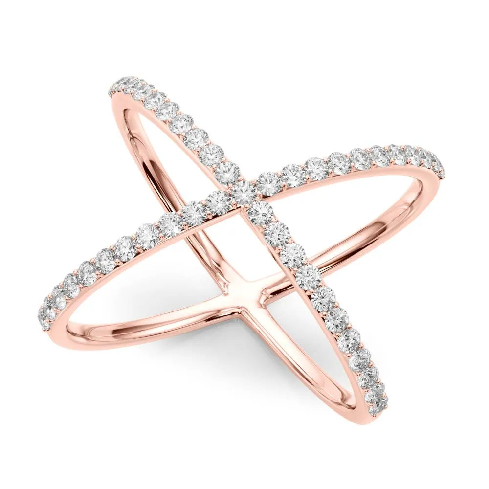 14K Open Concept Diamond Ring