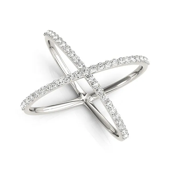 14K Open Concept Diamond Ring
