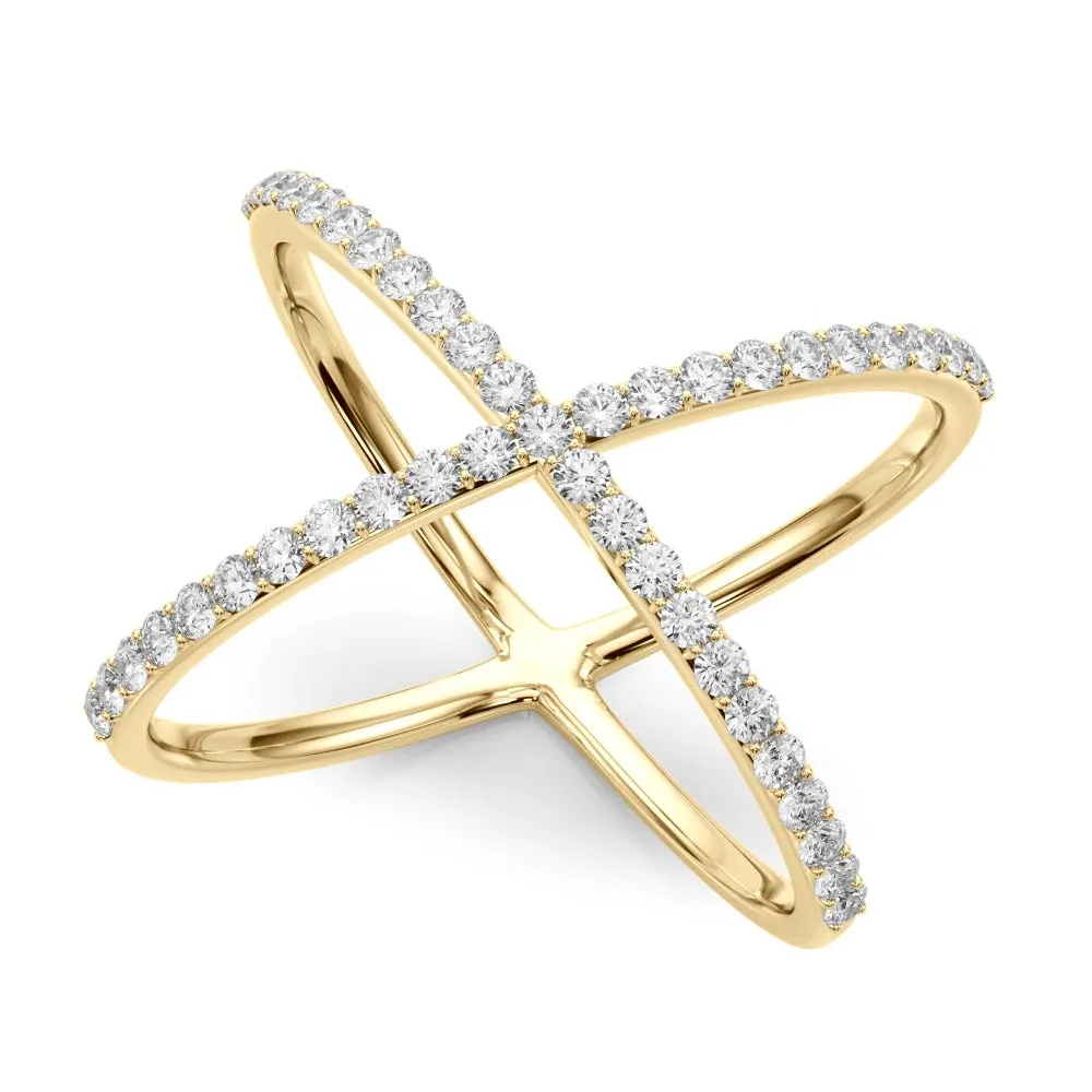 14K Open Concept Diamond Ring