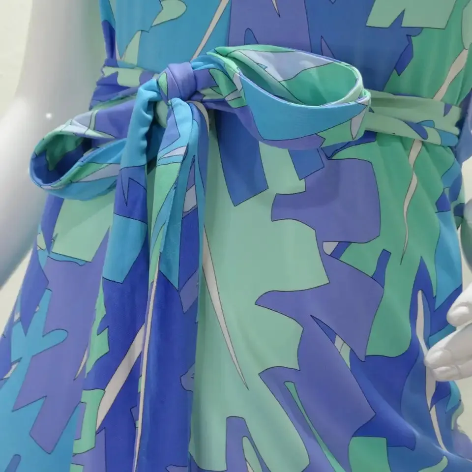 1990s Emilio Pucci Halter Wrap Dress