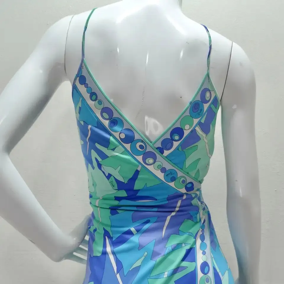 1990s Emilio Pucci Halter Wrap Dress