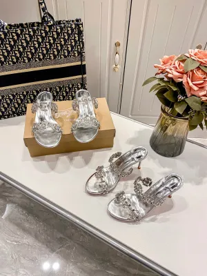 2025 Silver Crystal Slippers