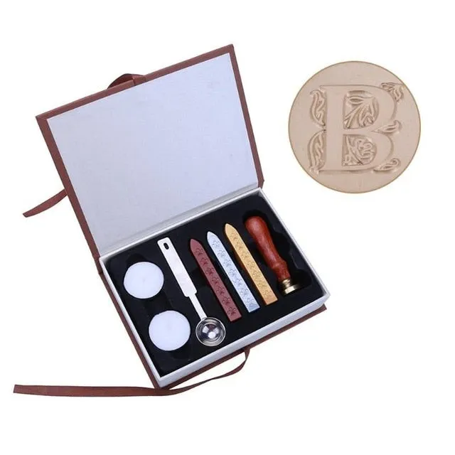 26 Letters Alphabets Metal Sealing Wax Stamps Set 25mm Stamps Wax Seals Delicate Stamps Craft with Durable Gift Box