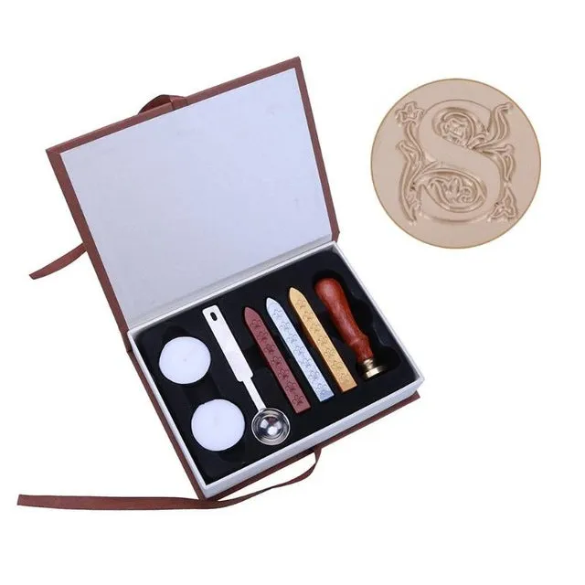 26 Letters Alphabets Metal Sealing Wax Stamps Set 25mm Stamps Wax Seals Delicate Stamps Craft with Durable Gift Box