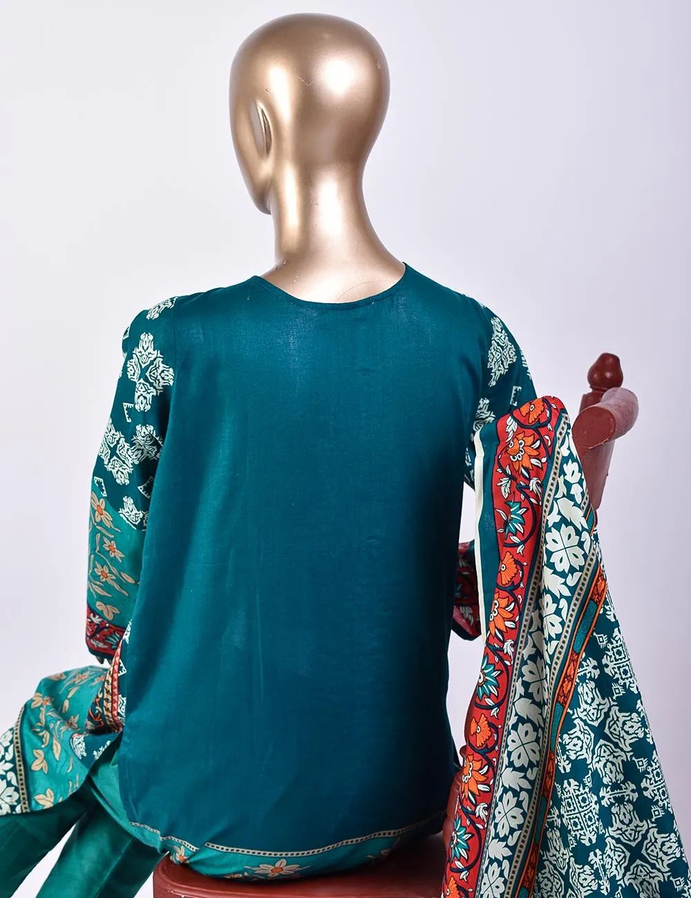 3 Pc Un-stitched Embroidered Lawn - Breezy Beach (ATL-3B-Sea Blue)