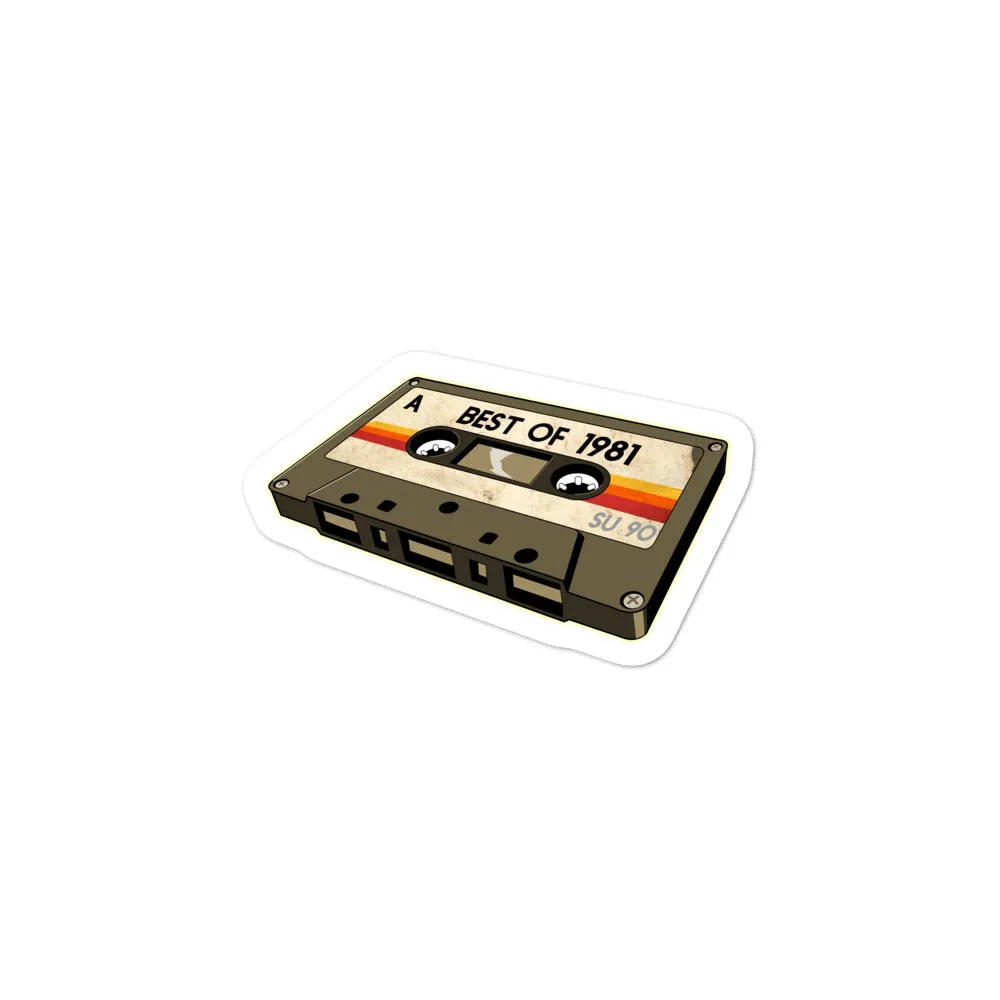 81 - Best of 1981 - Retro Cassette Tape Vinyl Decal stickers
