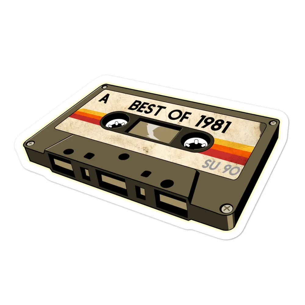 81 - Best of 1981 - Retro Cassette Tape Vinyl Decal stickers