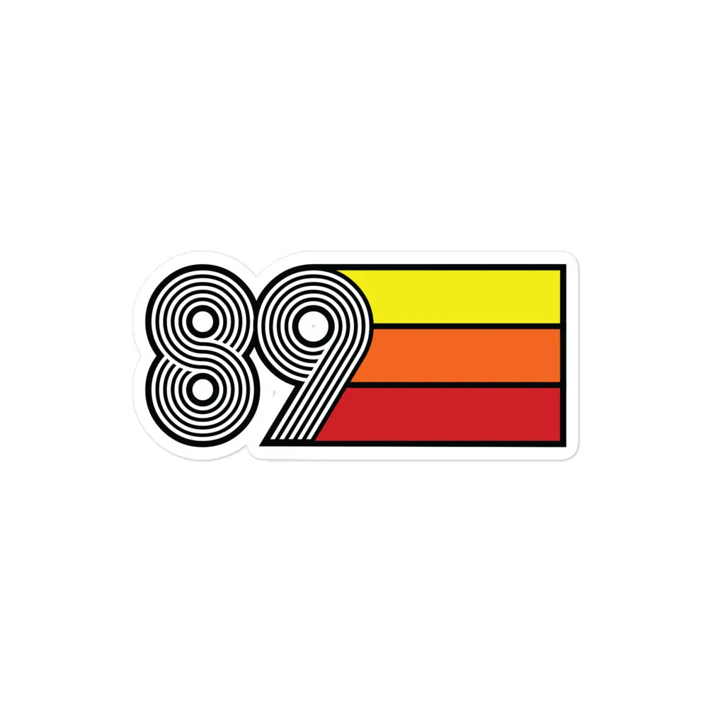 89 - 1989 Retro Tri- Line Decal Decoration Bubble-free Vinyl stickers