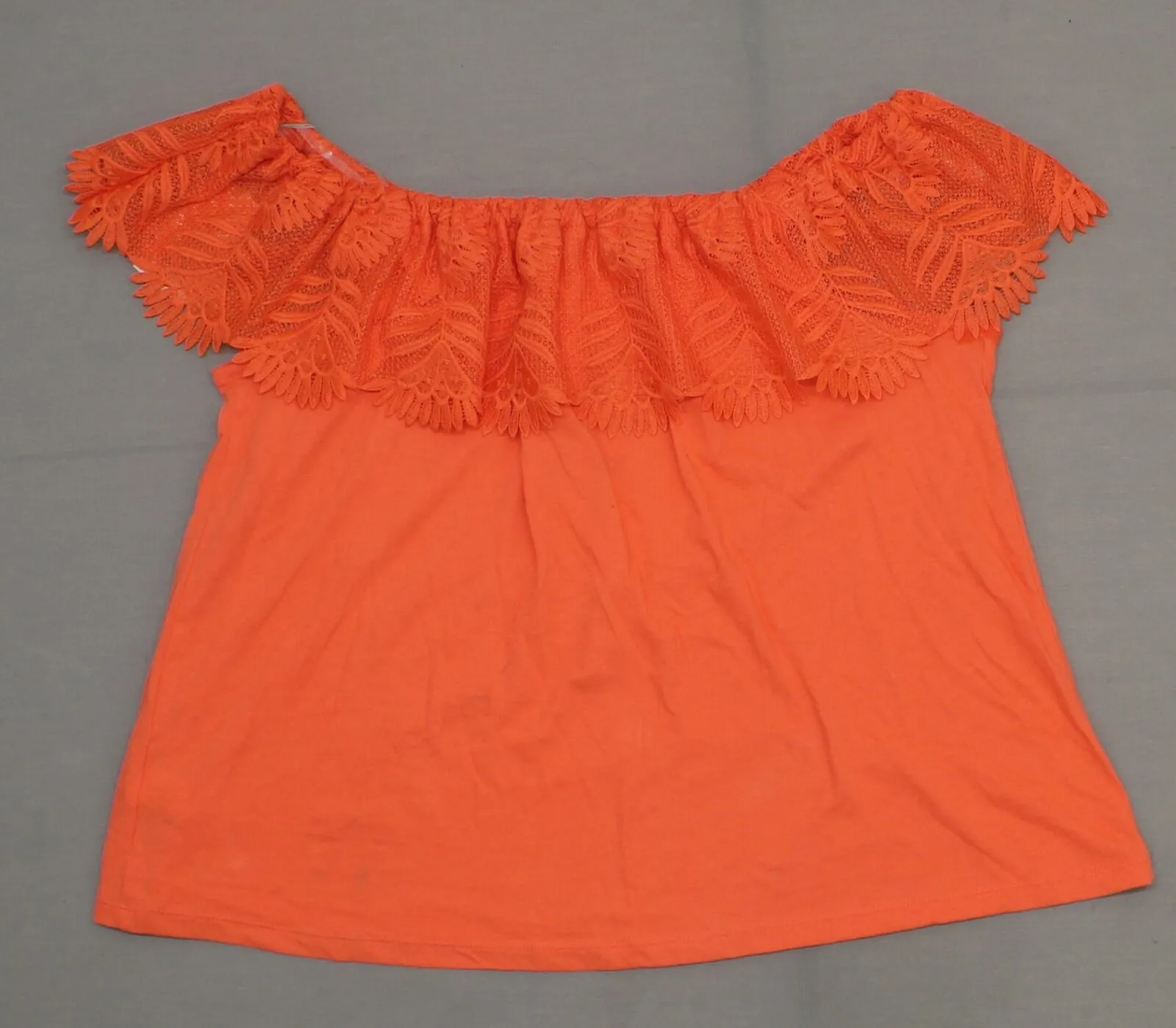 A New Day Women's Off the Shoulder Short Sleeve Lace Top Shirt Blouse
