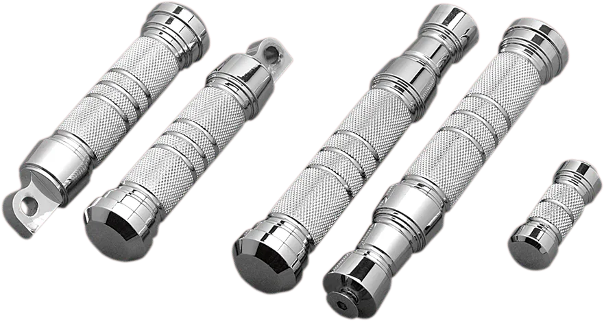 Accutronix PT220-KGC1 Chrome Shifter/Brake Pegs - Knurled - 2-1/4in.