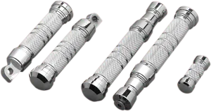 Accutronix PT220-KGC1 Chrome Shifter/Brake Pegs - Knurled - 2-1/4in.