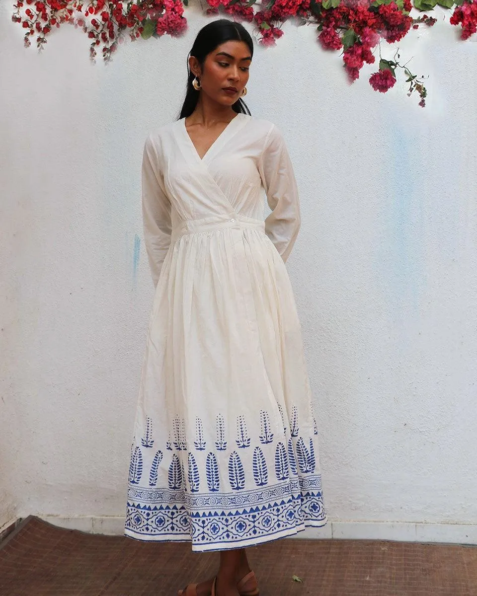 Aestas Blockprinted Cotton Dress - BGVL