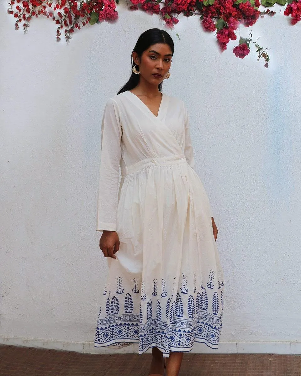 Aestas Blockprinted Cotton Dress - BGVL