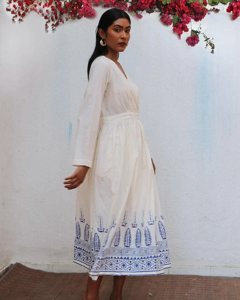 Aestas Blockprinted Cotton Dress - BGVL
