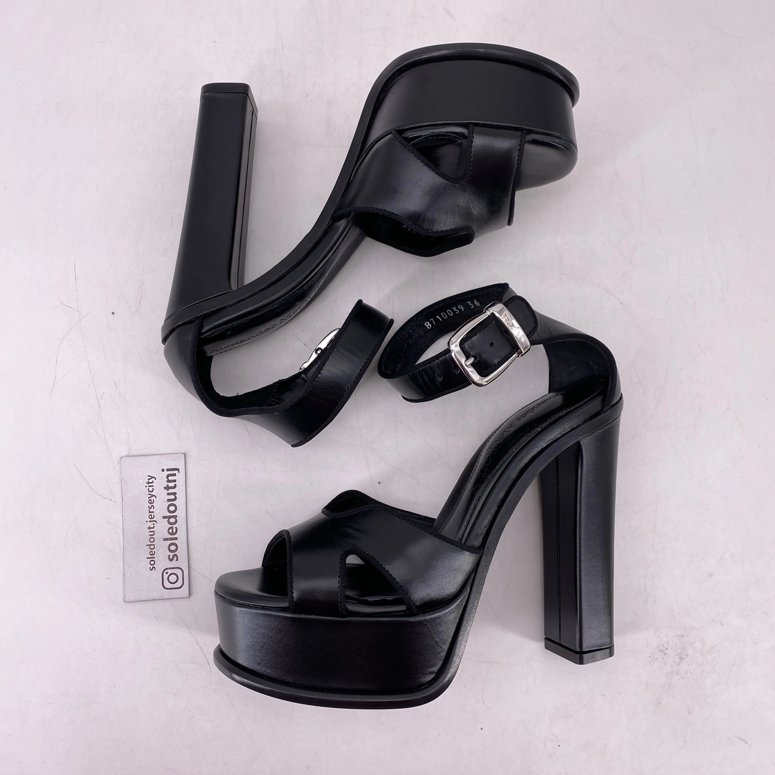 Alexander McQueen Pump "140Mm Open Toe"  New Size 36