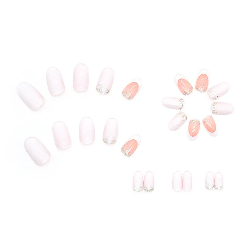 Almond french white shining