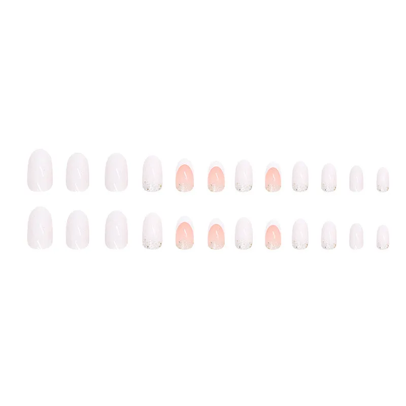 Almond french white shining