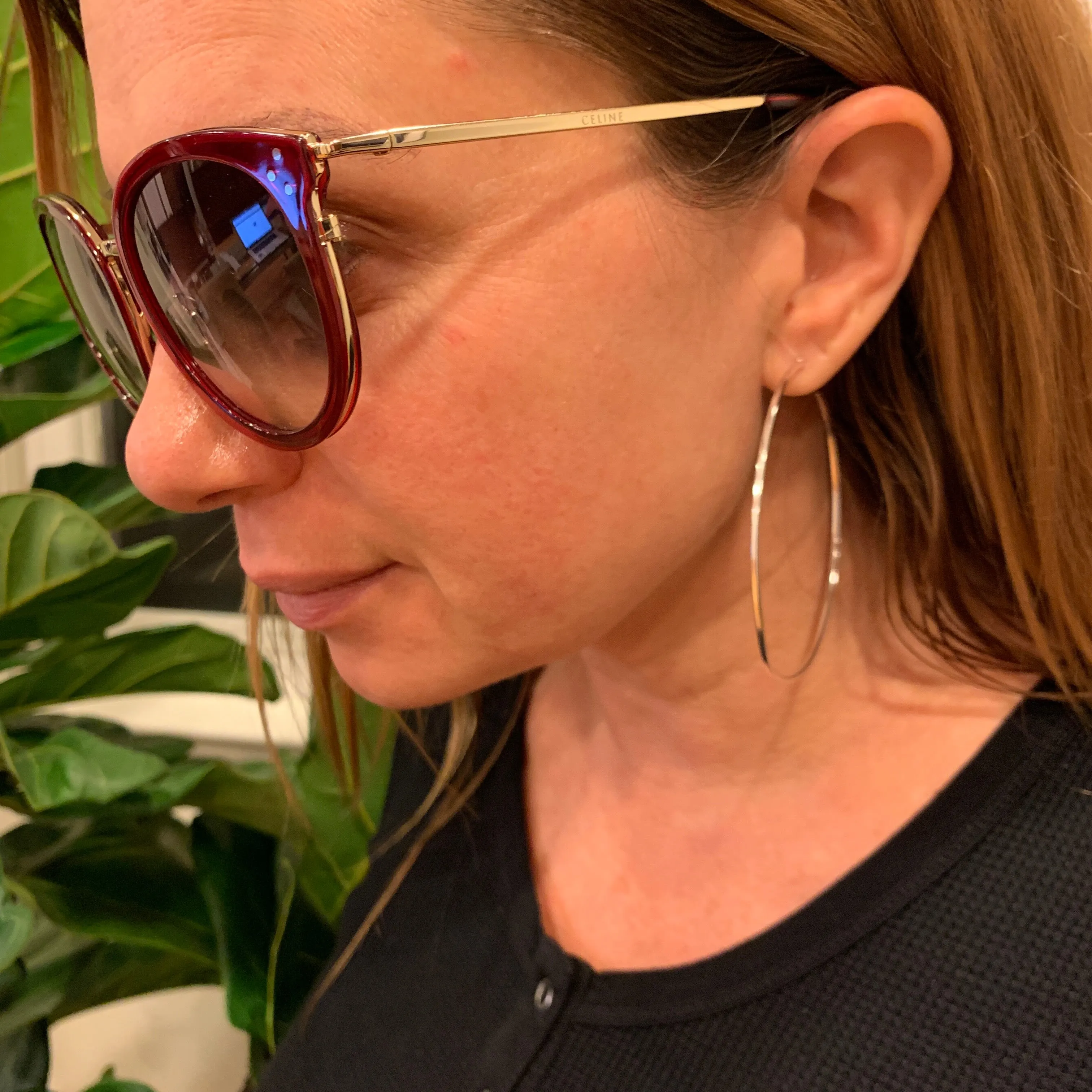 Aqua 925 Sterling Silver Hoops