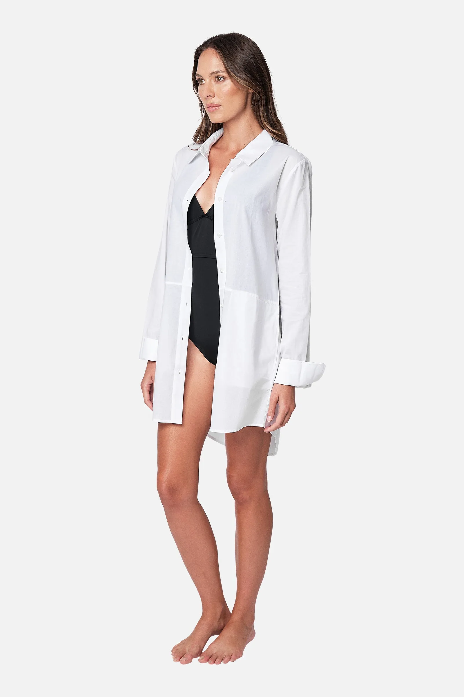 Beach Shirt Dress WHITE