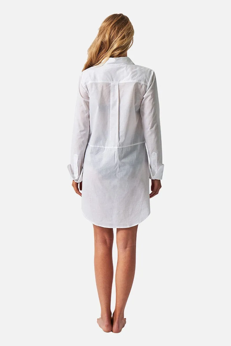 Beach Shirt Dress WHITE