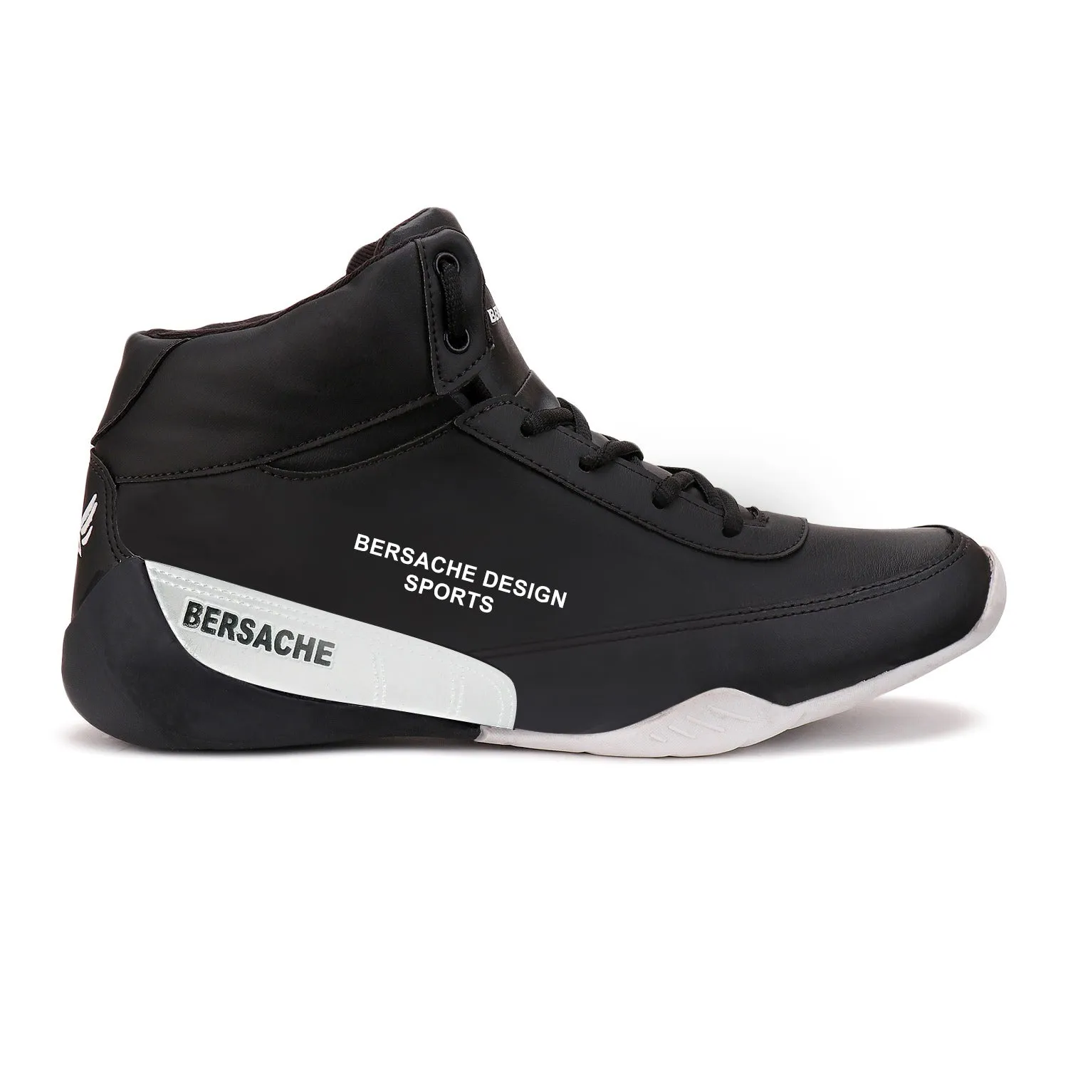 Bersache Lightweight Sports Running Shoes For Men Black-9017