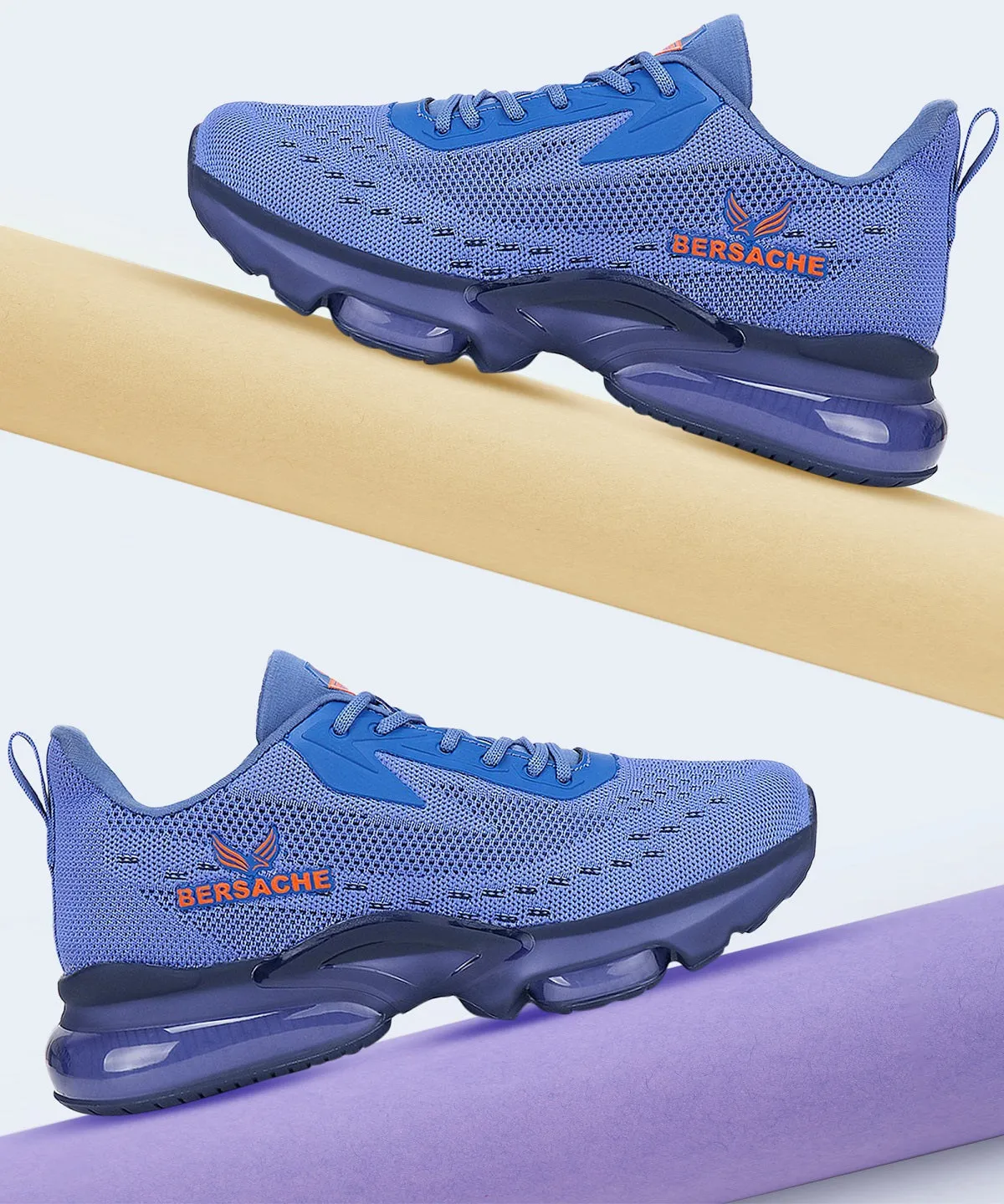 Bersache Running Sports Shoes For Men  Blue-9031