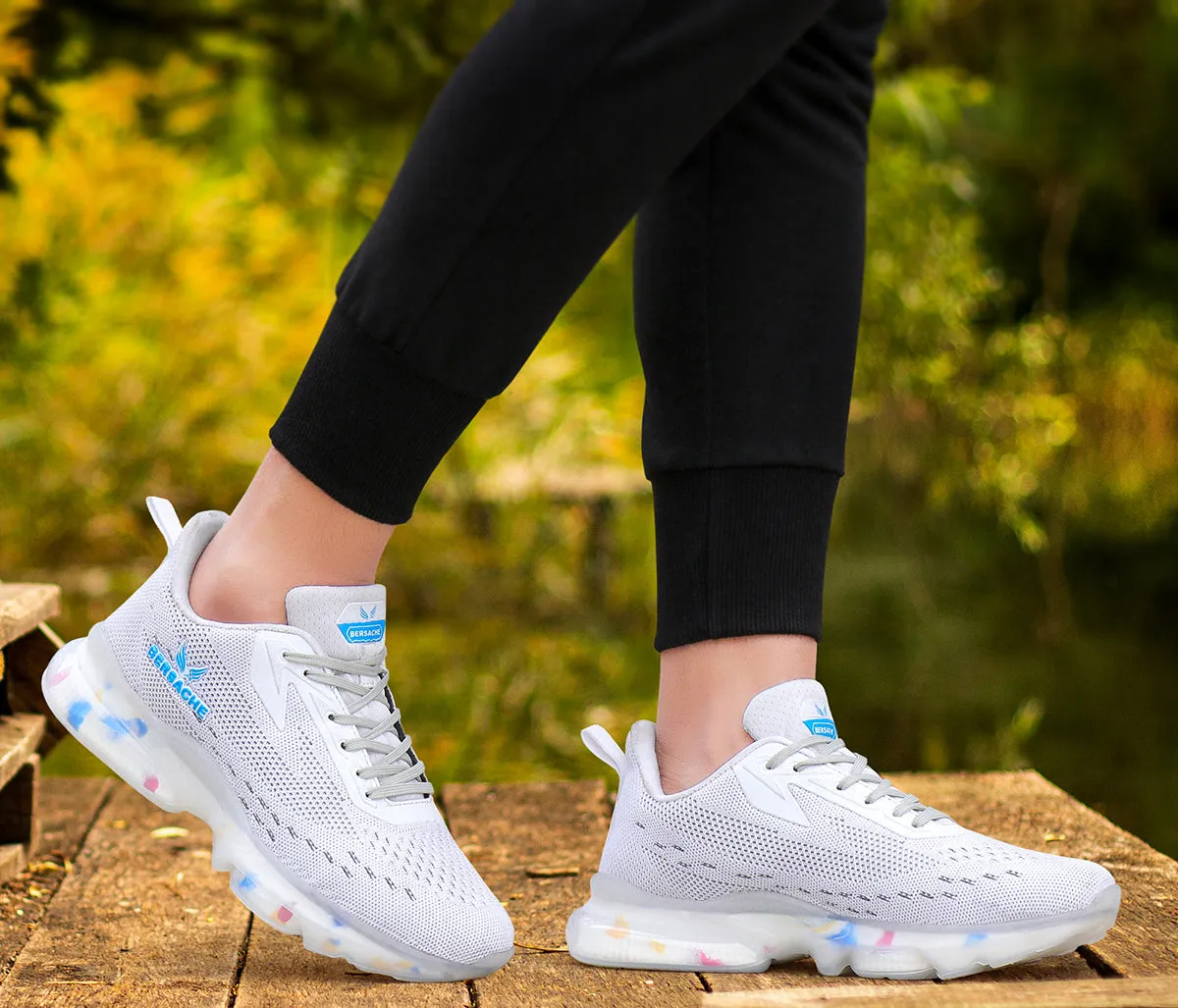 Bersache Running Sports Shoes For Men White -9032