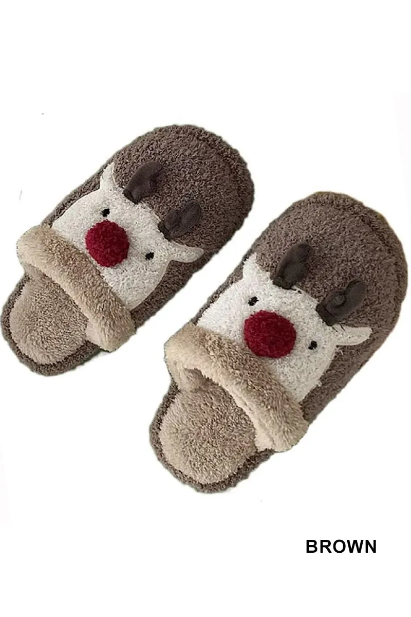 BF: Plush Cozy Reindeer Slippers