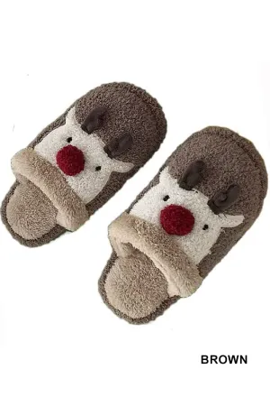 BF: Plush Cozy Reindeer Slippers