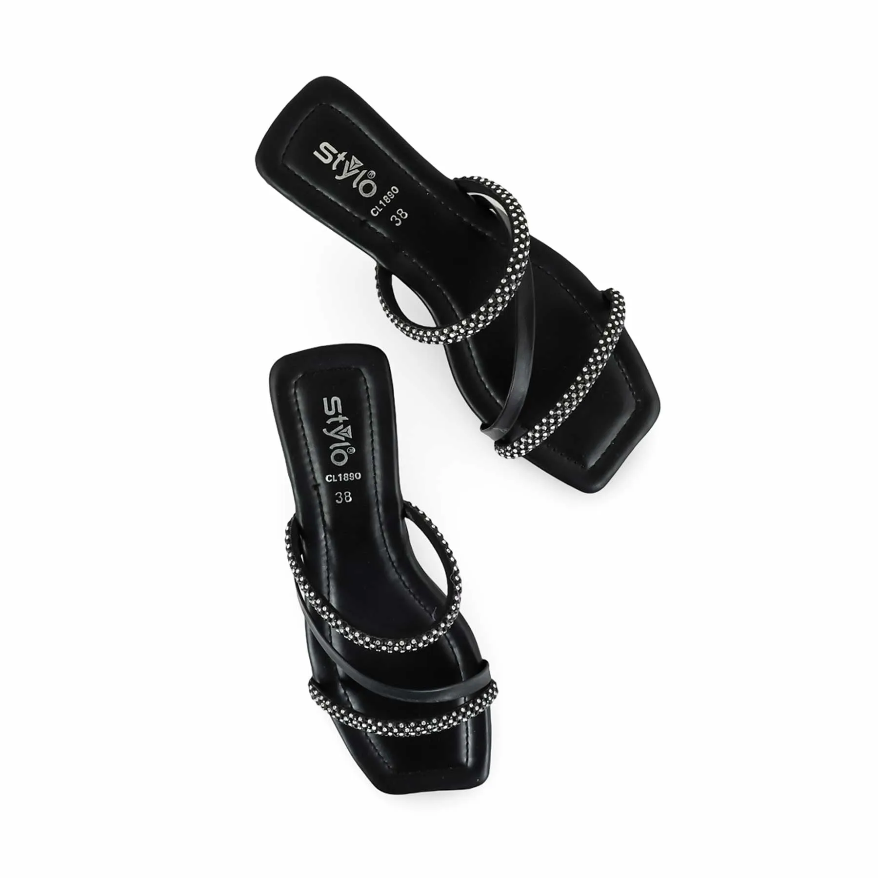 Black Casual Slipper For Women CL1890