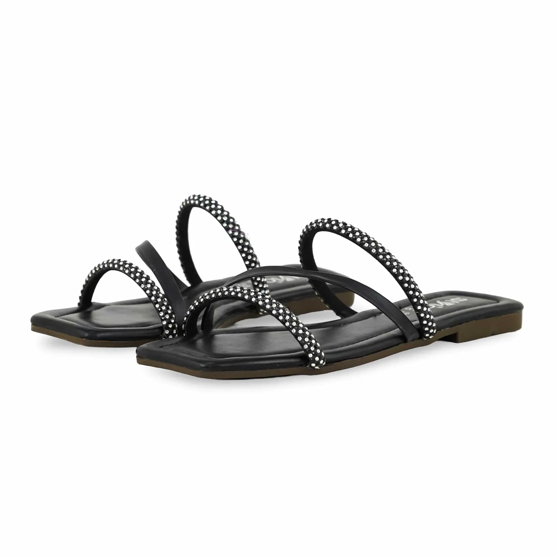 Black Casual Slipper For Women CL1890