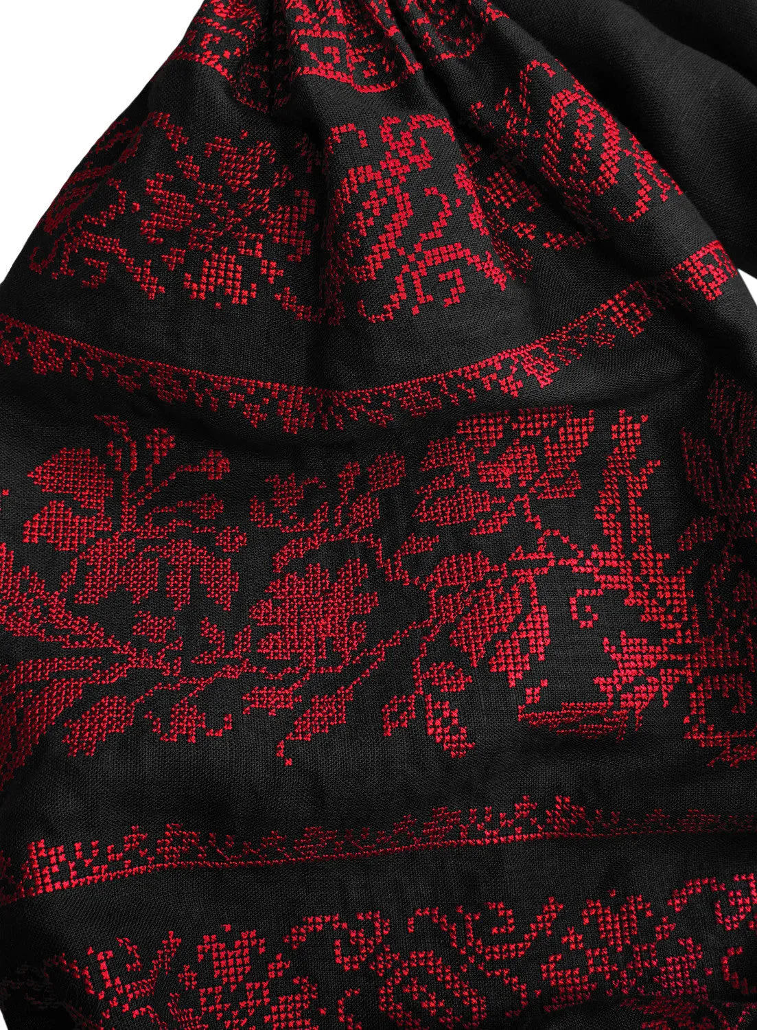 Boho style kaftan with embroidery
