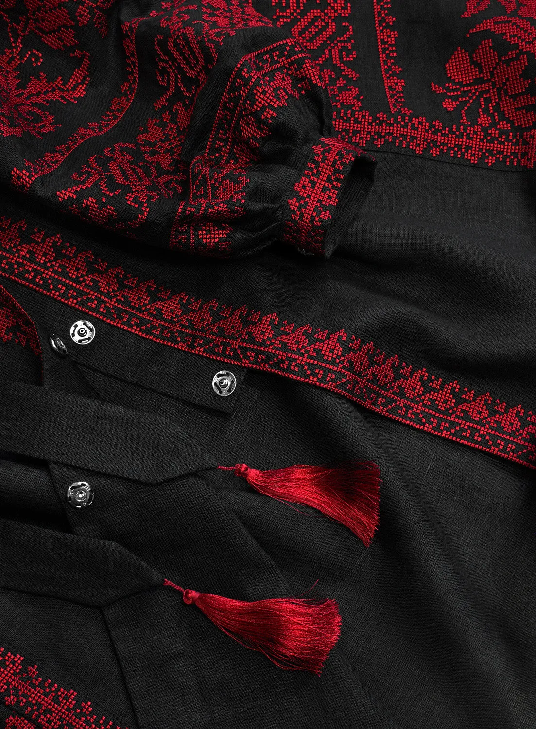 Boho style kaftan with embroidery