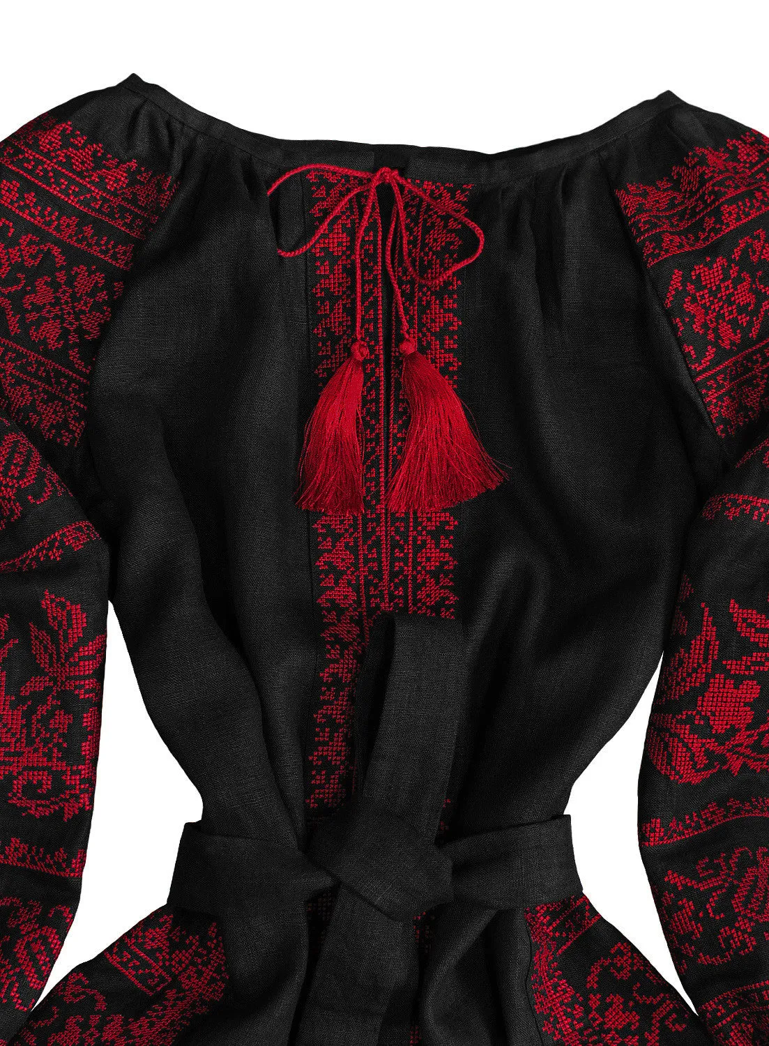 Boho style kaftan with embroidery