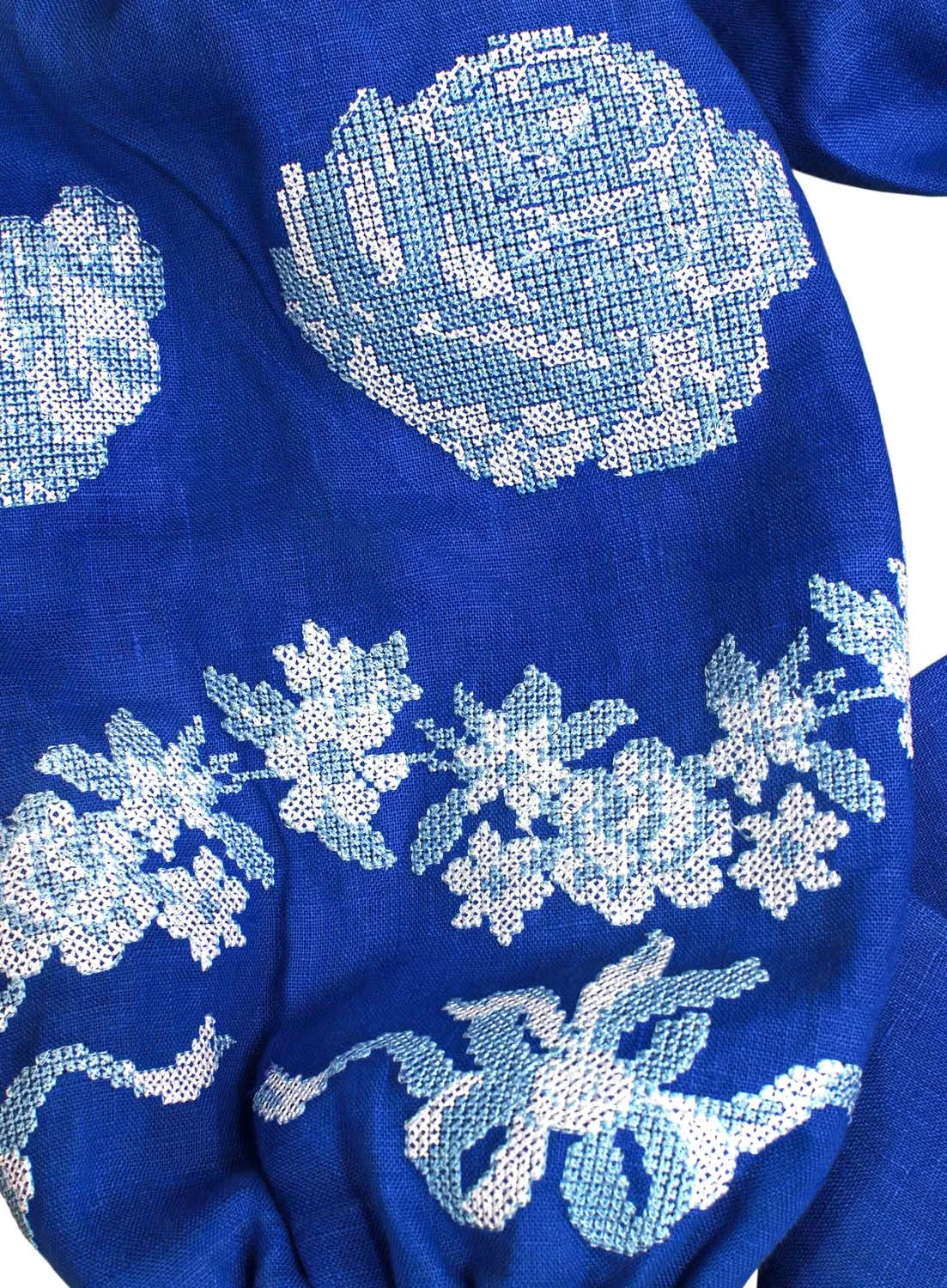 Boho style Kaftan with white embroidery