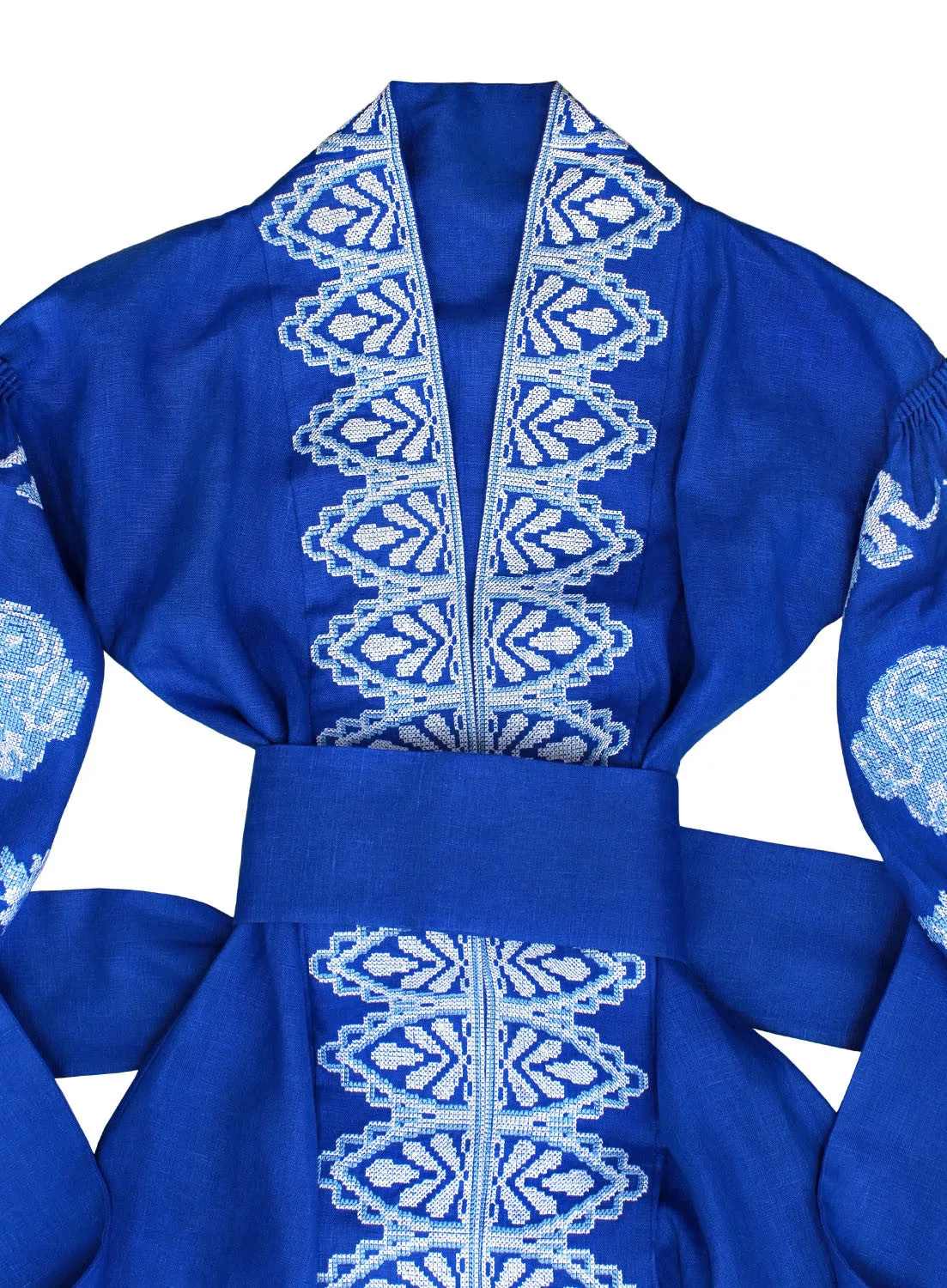 Boho style Kaftan with white embroidery