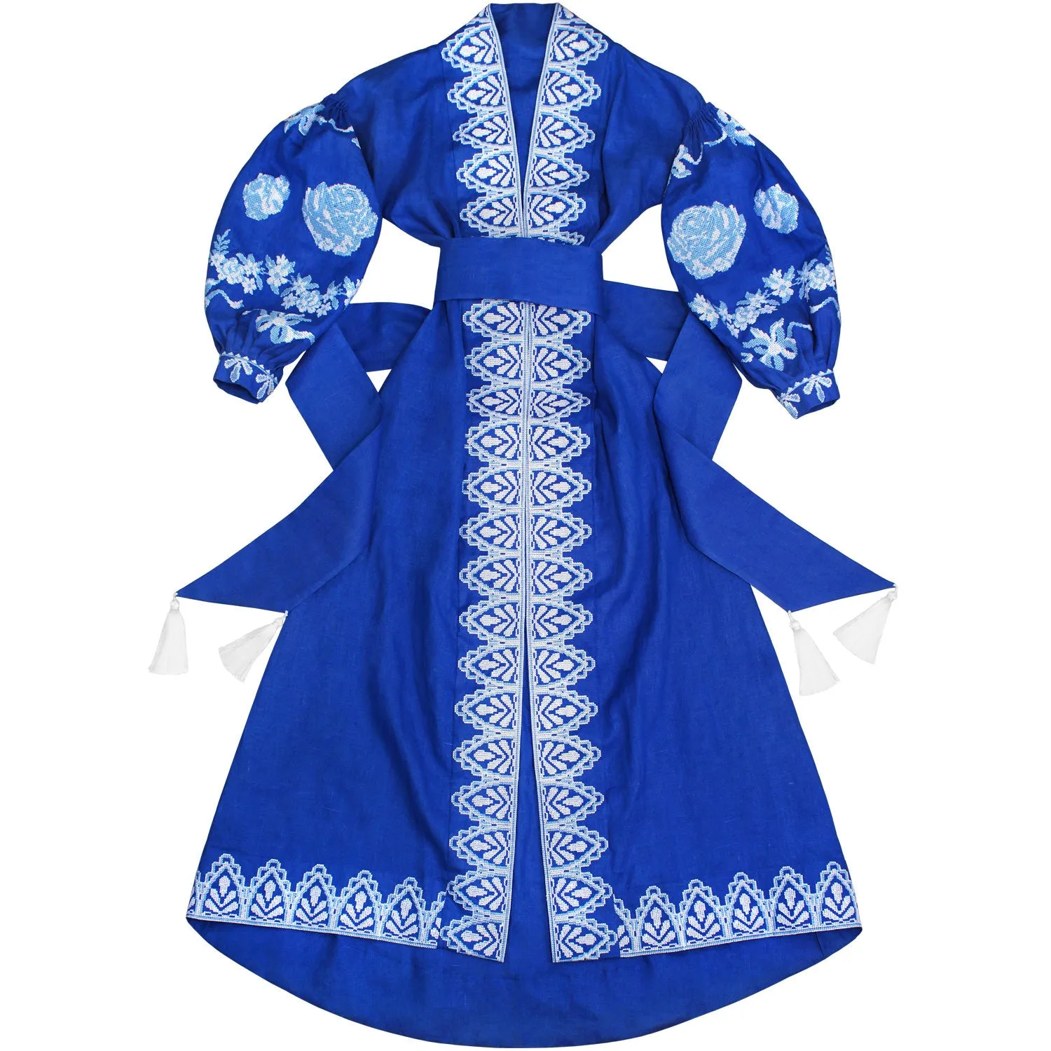 Boho style Kaftan with white embroidery