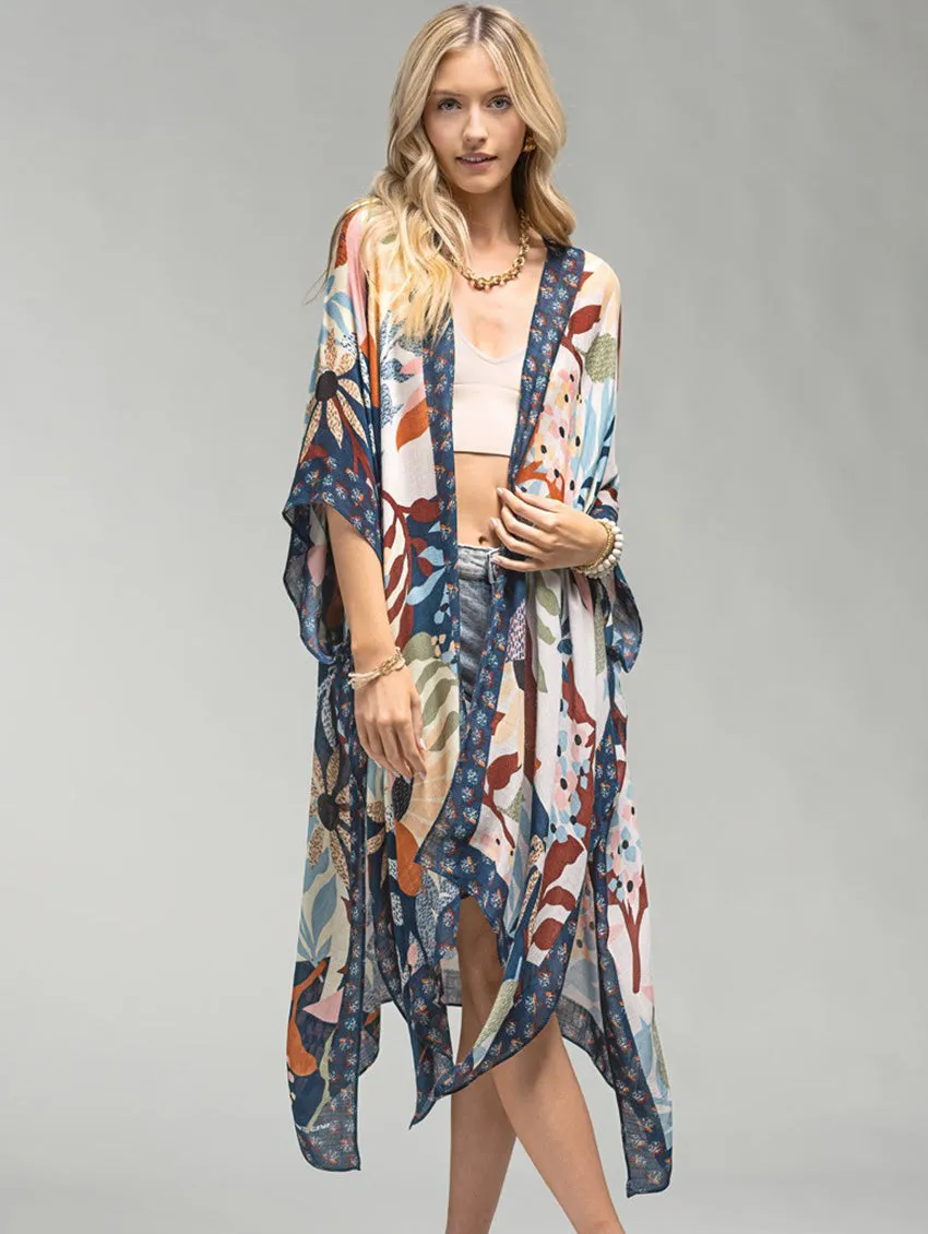 Botanical Floral Open Cover Up