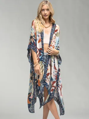 Botanical Floral Open Cover Up