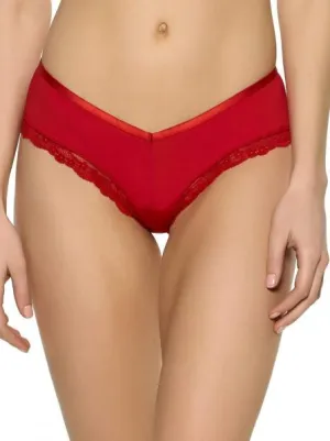 Brazilian Open Back Tassel Panty - Red -