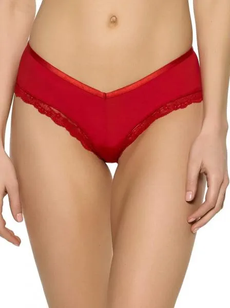 Brazilian Open Back Tassel Panty - Red -