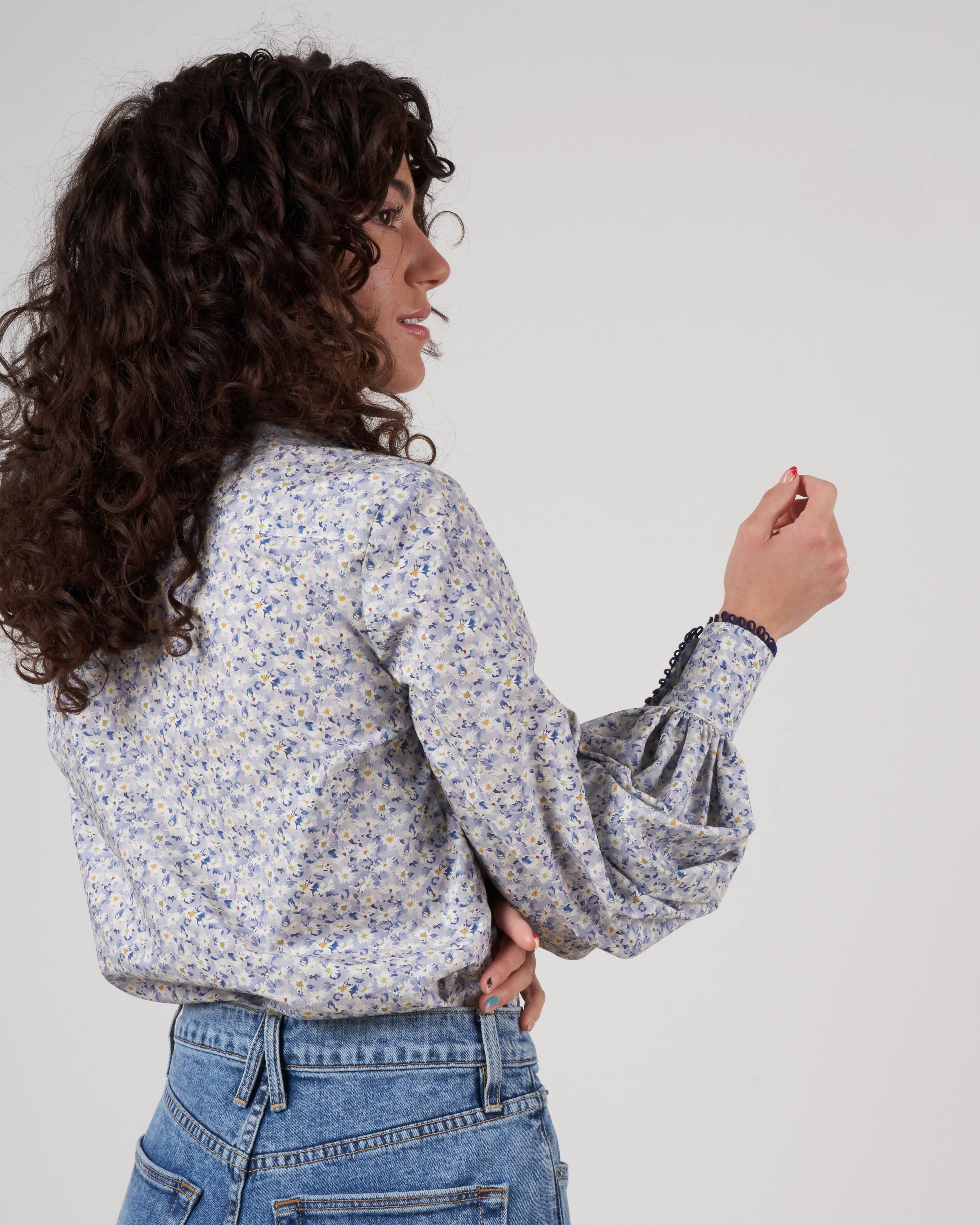bridger top with loop trim - simones song sky
