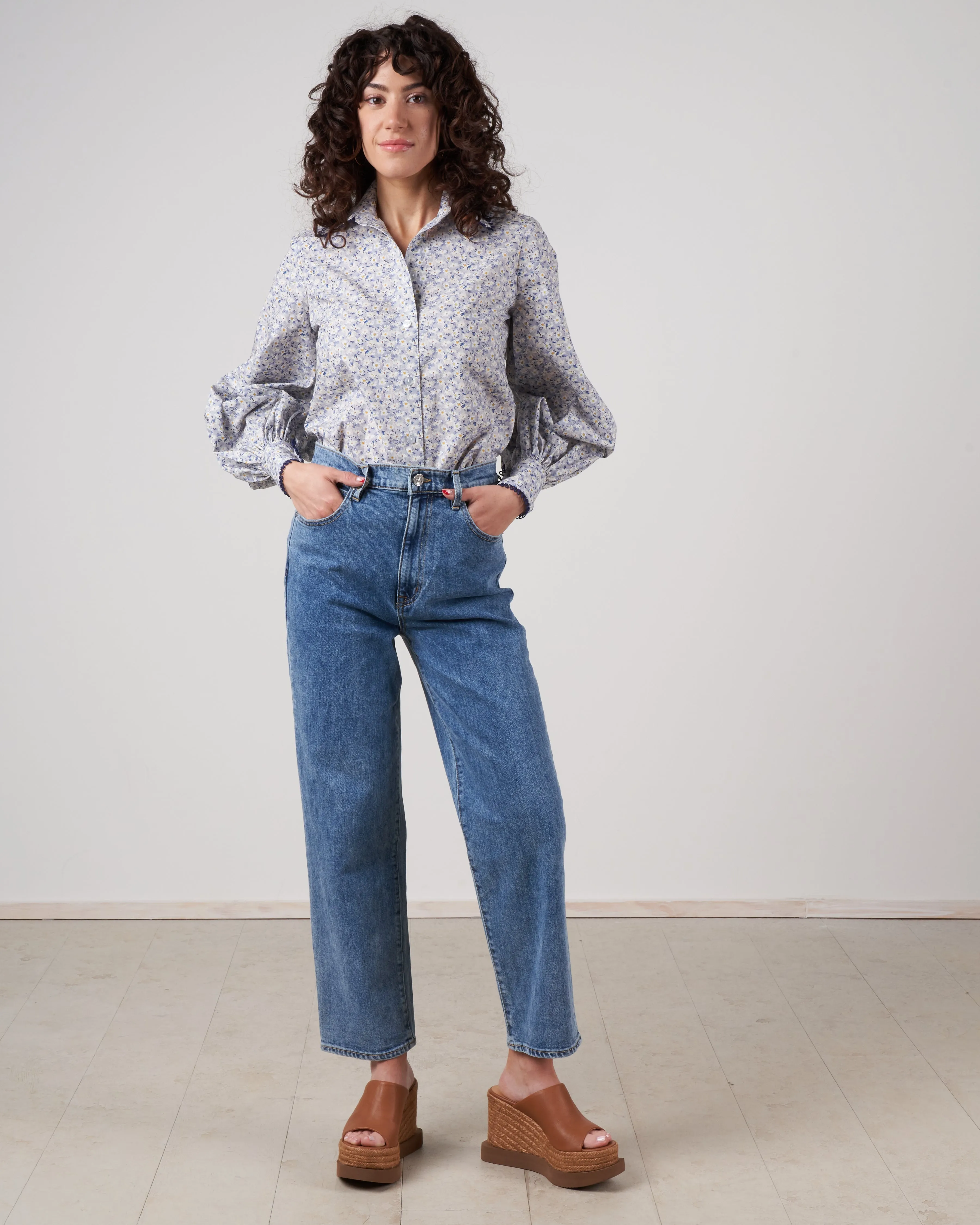 bridger top with loop trim - simones song sky