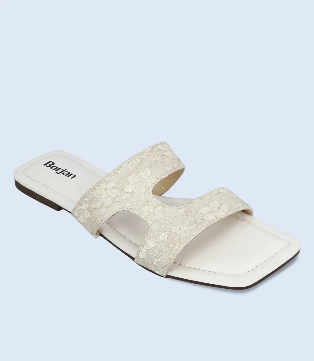 BW10006-WHITE-Women Slipper