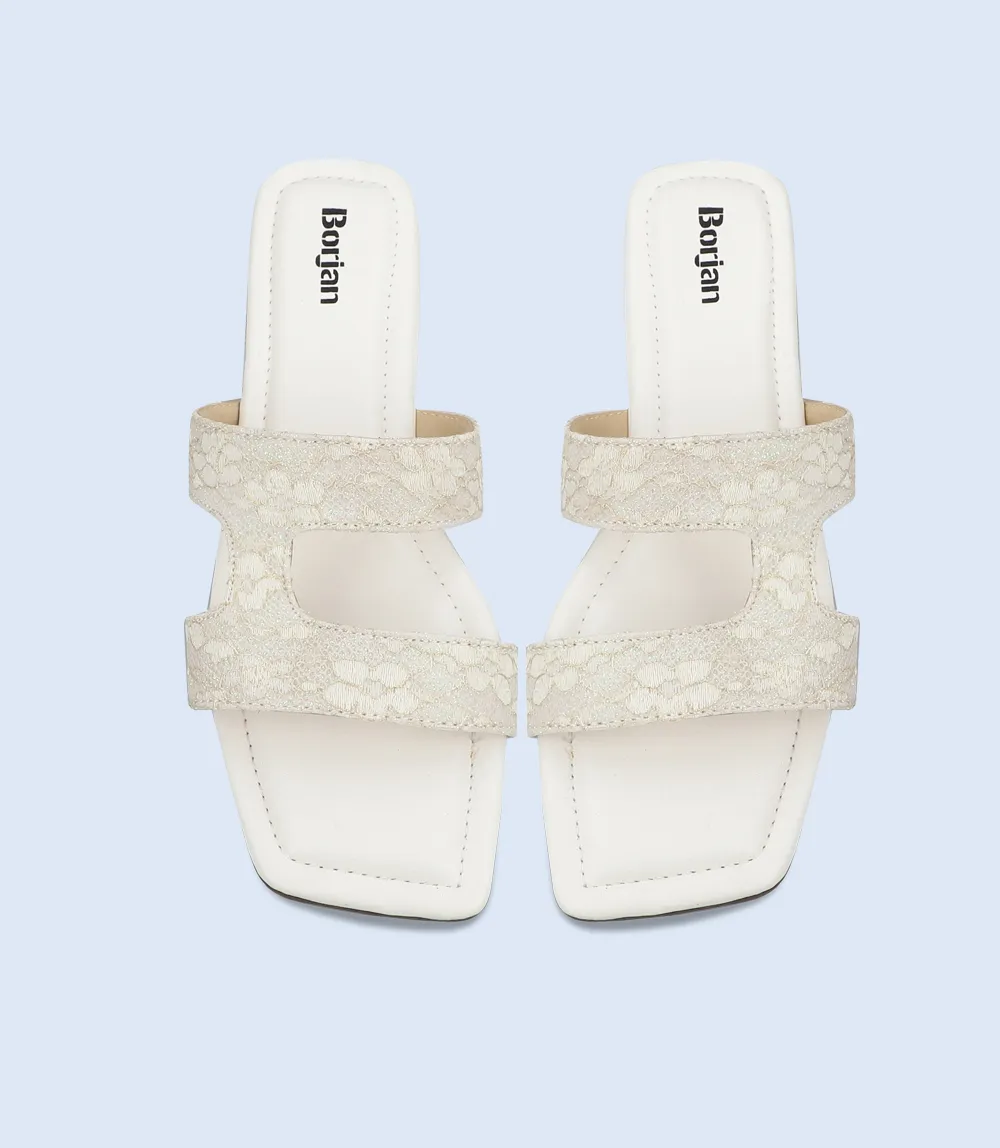 BW10006-WHITE-Women Slipper