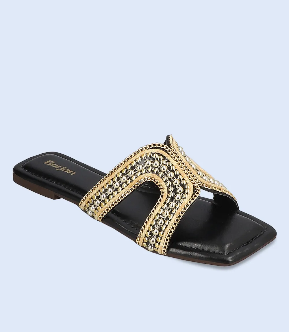 BW10080-BLACK-Women Slipper