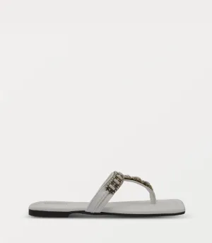BW10383-WHITE-Women Chappal