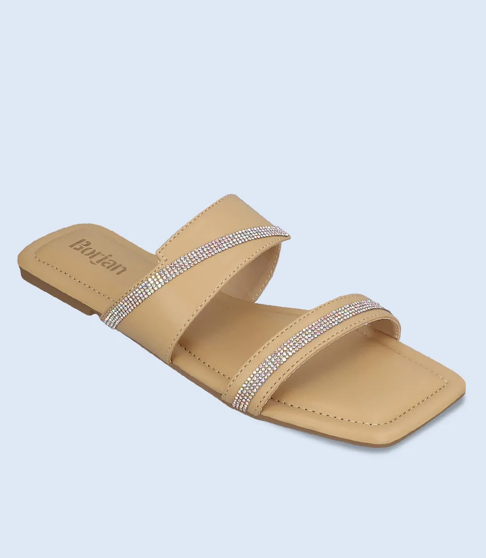 BW6624-BEIGE-Women Slipper
