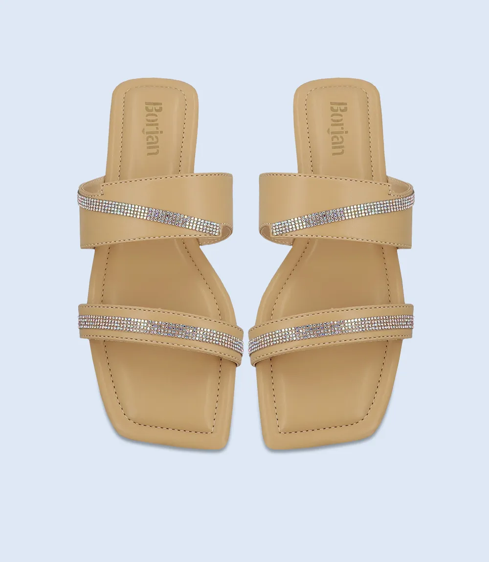 BW6624-BEIGE-Women Slipper